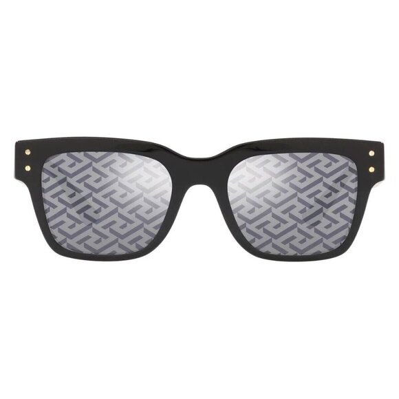 VERSACE VE4421 GB1 F Black Dark Grey Monogram Blue 52 mm Men's Sunglasses - Picture 2 of 4